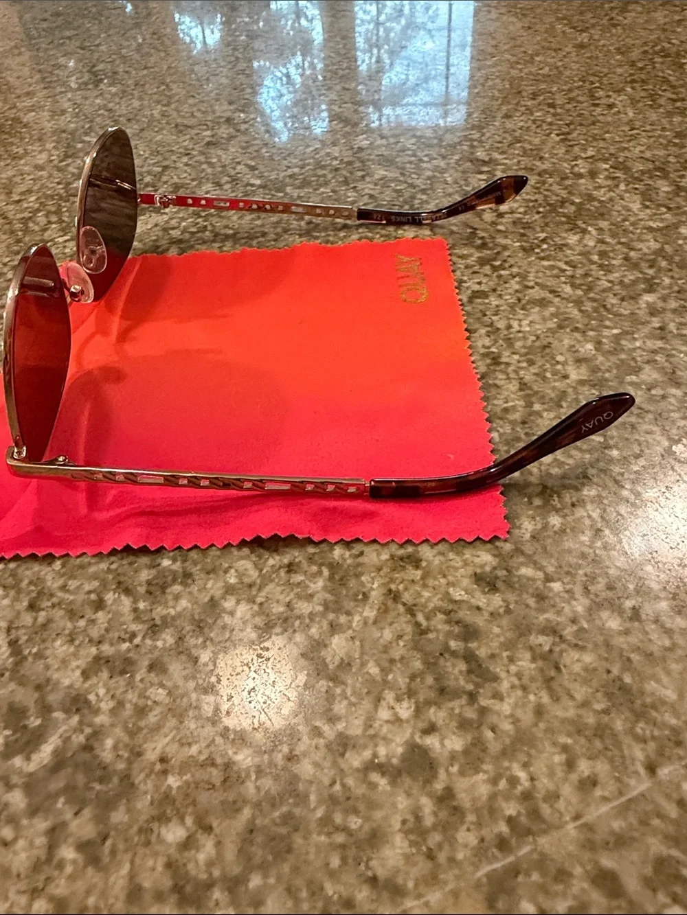 Quay Australia Round Metal Sunglasses with mirror Lenses